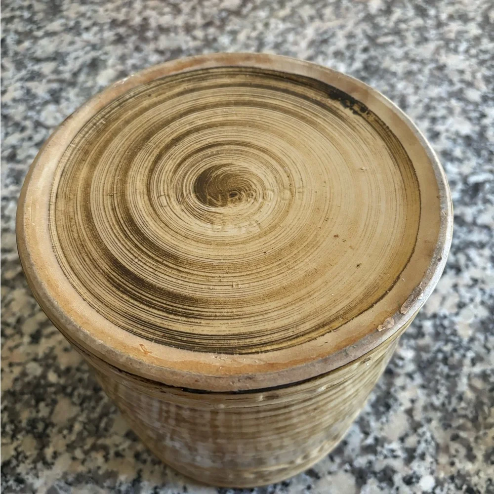 Vintage Cookie Jar Oven Proof Stoneware Made in USA No Chips or cracks